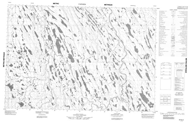 No Title Topographic Paper Map 087B14 at 1:50,000 scale