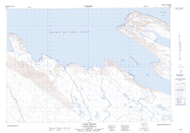 Cape Young Topographic Paper Map 087B16 at 1:50,000 scale