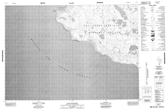 Cape Hamilton Topographic Paper Map 087C08 at 1:50,000 scale