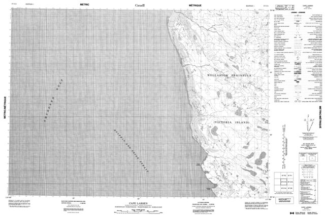 Cape Larsen Topographic Paper Map 087C15 at 1:50,000 scale