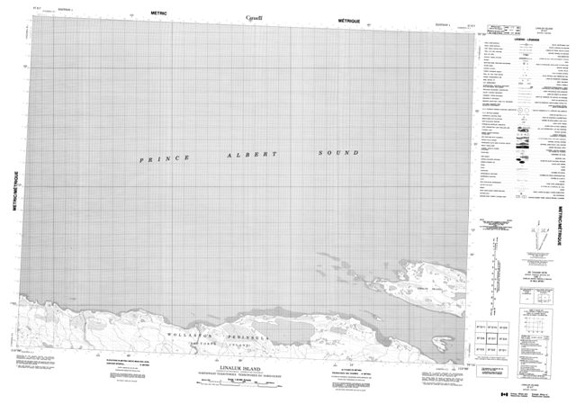 Linaluk Island Topographic Paper Map 087E07 at 1:50,000 scale