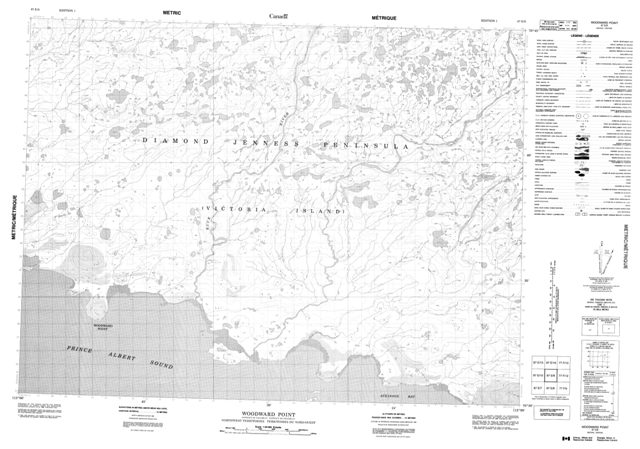 Woodward Point Topographic Paper Map 087E09 at 1:50,000 scale