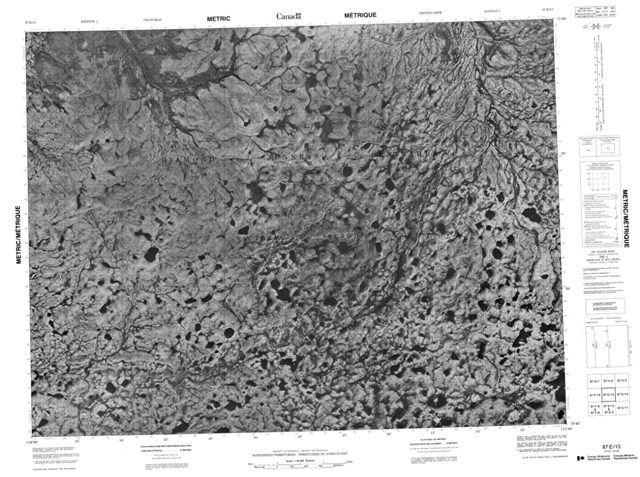 No Title Topographic Paper Map 087E13 at 1:50,000 scale