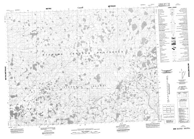 No Title Topographic Paper Map 087E14 at 1:50,000 scale