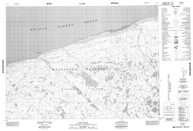 Cape Back Topographic Paper Map 087F01 at 1:50,000 scale