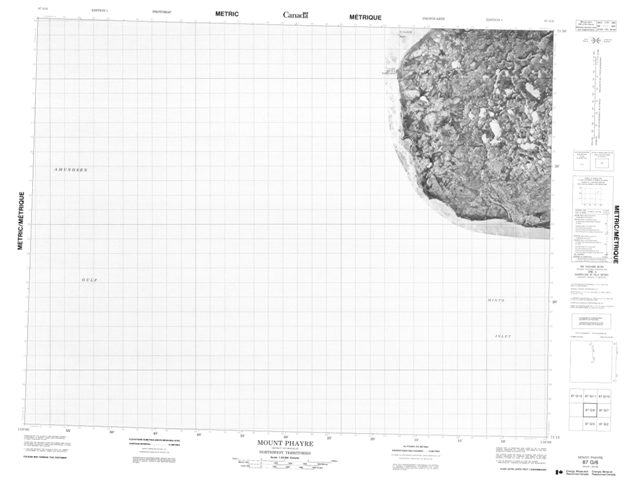Mount Phayre Topographic Paper Map 087G06 at 1:50,000 scale