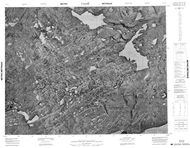 No Title Topographic Paper Map 087G09 at 1:50,000 scale