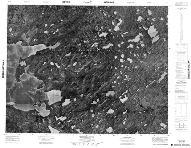Winter Cove Topographic Paper Map 087G10 at 1:50,000 scale