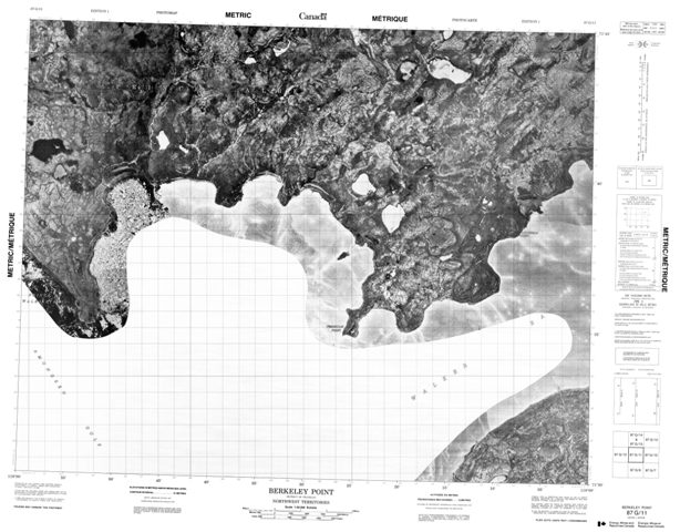 Berkeley Point Topographic Paper Map 087G11 at 1:50,000 scale