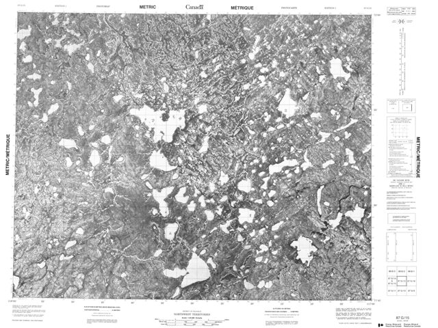 No Title Topographic Paper Map 087G15 at 1:50,000 scale