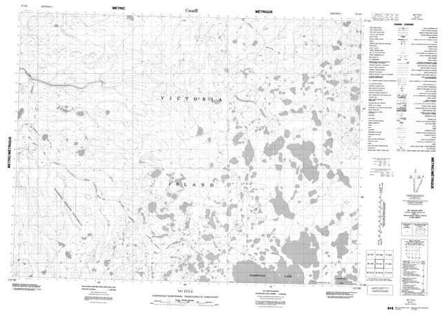 No Title Topographic Paper Map 087H01 at 1:50,000 scale