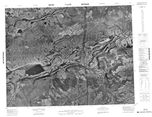 No Title Topographic Paper Map 087H04 at 1:50,000 scale