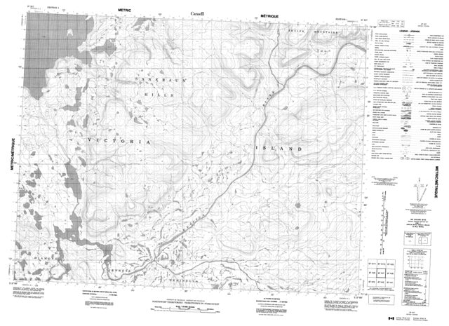 No Title Topographic Paper Map 087H07 at 1:50,000 scale