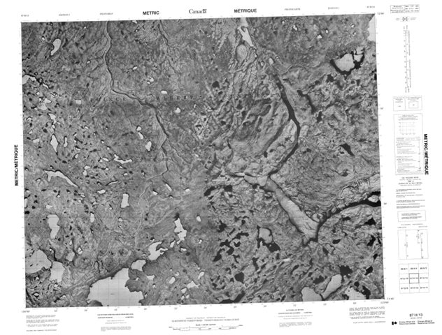 No Title Topographic Paper Map 087H13 at 1:50,000 scale