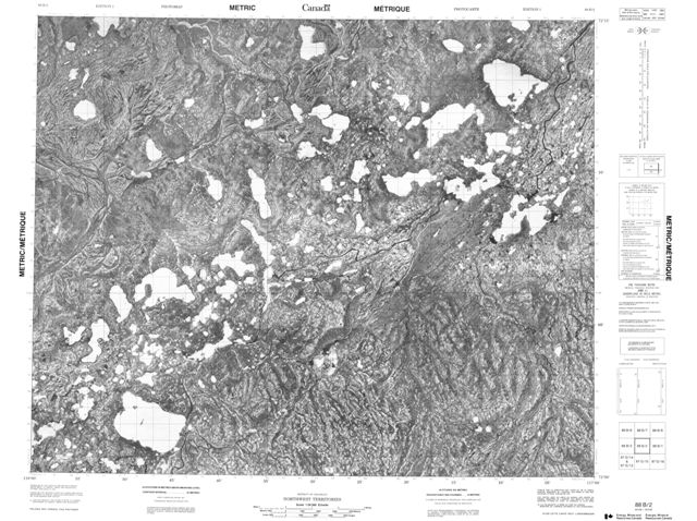 No Title Topographic Paper Map 088B02 at 1:50,000 scale