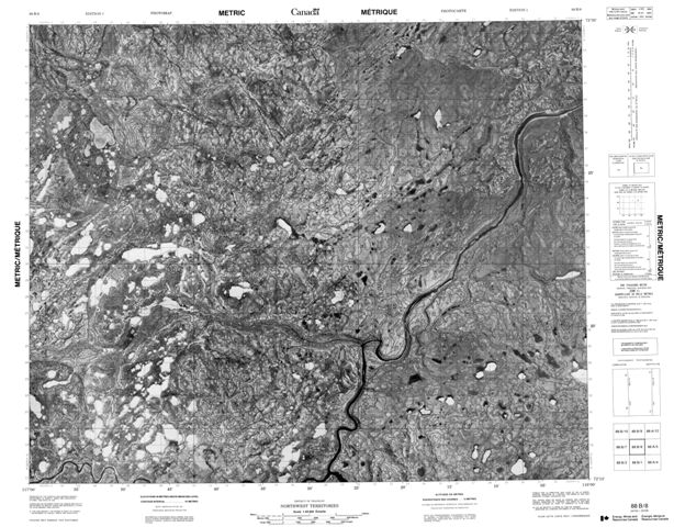 No Title Topographic Paper Map 088B08 at 1:50,000 scale