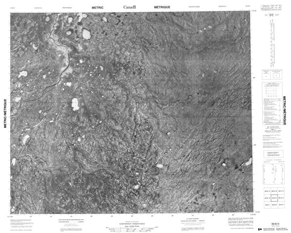 No Title Topographic Paper Map 088B09 at 1:50,000 scale