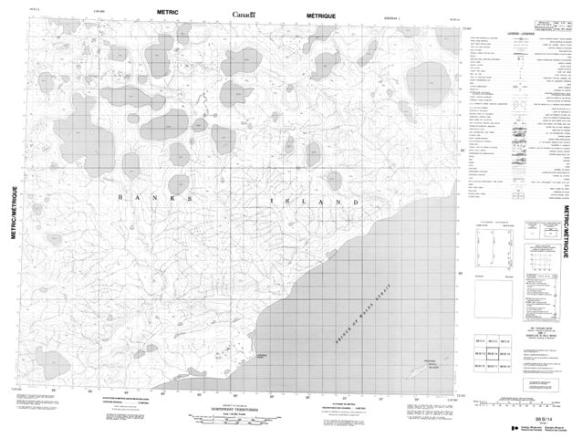 No Title Topographic Paper Map 088B14 at 1:50,000 scale