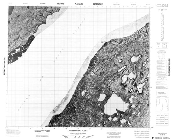 Armstrong Point Topographic Paper Map 088B15 at 1:50,000 scale