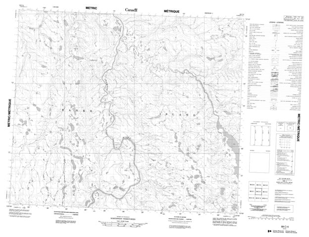 No Title Topographic Paper Map 088C04 at 1:50,000 scale