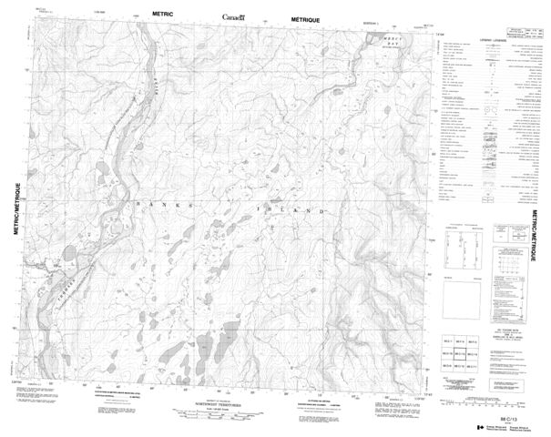 No Title Topographic Paper Map 088C13 at 1:50,000 scale