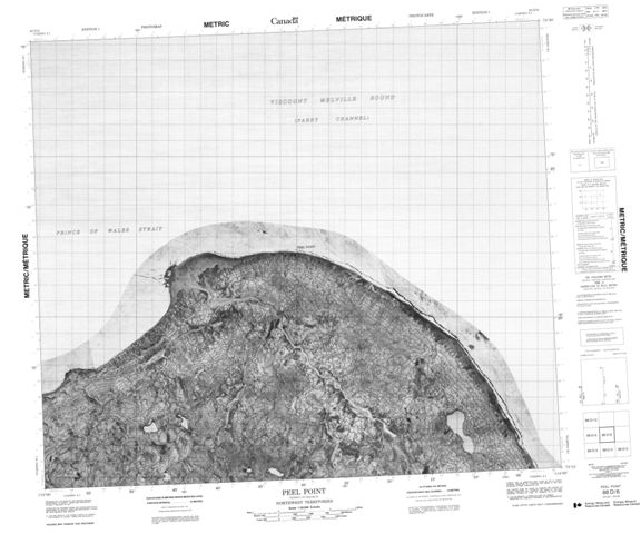 Peel Point Topographic Paper Map 088D06 at 1:50,000 scale
