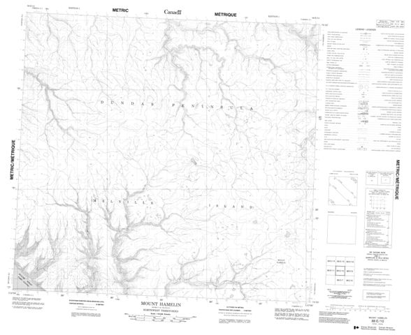 Mount Hamelin Topographic Paper Map 088E10 at 1:50,000 scale