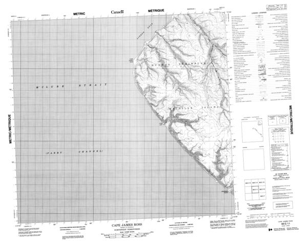 Cape James Ross Topographic Paper Map 088E11 at 1:50,000 scale