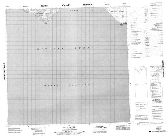 Cape Smyth Topographic Paper Map 088E13 at 1:50,000 scale
