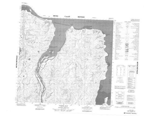 Castel Bay Topographic Paper Map 088F04 at 1:50,000 scale