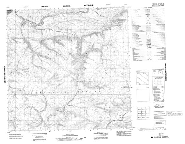No Title Topographic Paper Map 088H05 at 1:50,000 scale