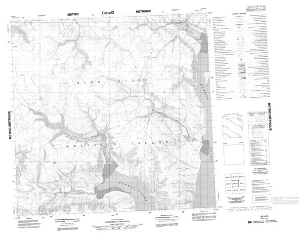 No Title Topographic Paper Map 088H06 at 1:50,000 scale