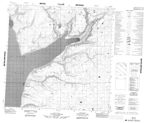 No Title Topographic Paper Map 088H07 at 1:50,000 scale