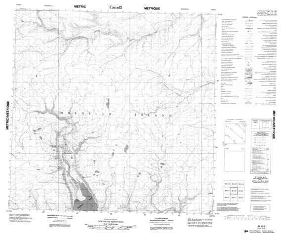 No Title Topographic Paper Map 088H08 at 1:50,000 scale