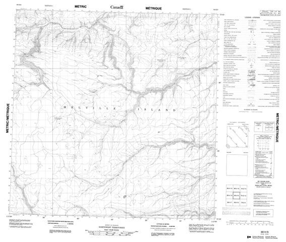 No Title Topographic Paper Map 088H09 at 1:50,000 scale