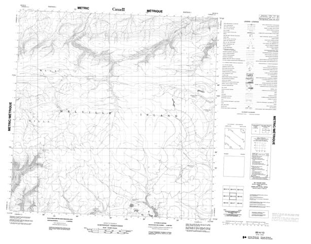 No Title Topographic Paper Map 088H10 at 1:50,000 scale