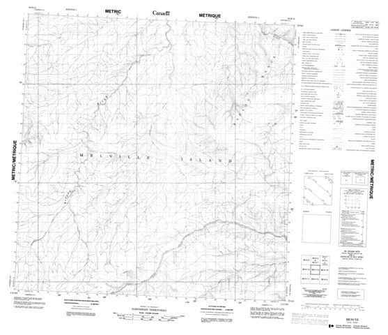 No Title Topographic Paper Map 088H15 at 1:50,000 scale