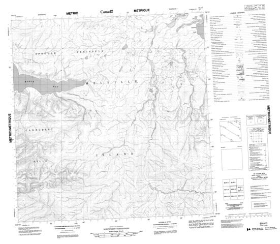 No Title Topographic Paper Map 089A03 at 1:50,000 scale