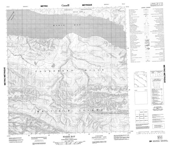 Marie Bay Topographic Paper Map 089A04 at 1:50,000 scale