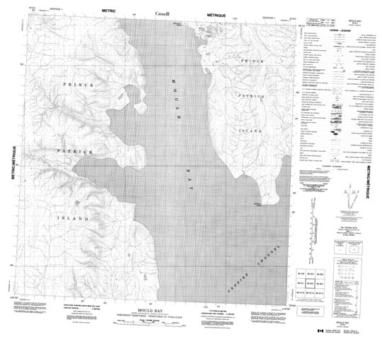 Mould Bay Topographic Paper Map 089B04 at 1:50,000 scale