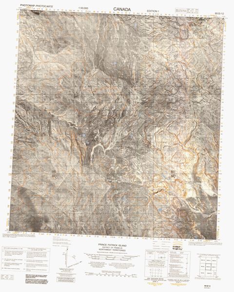No Title Topographic Paper Map 089B12 at 1:50,000 scale