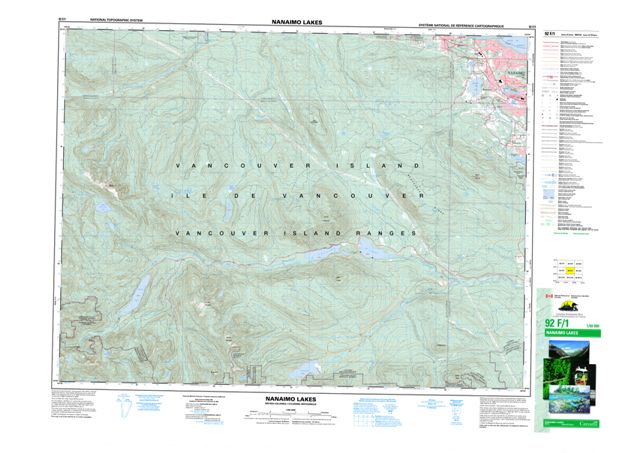 Nanaimo Lakes Topographic Paper Map 092F01 at 1:50,000 scale