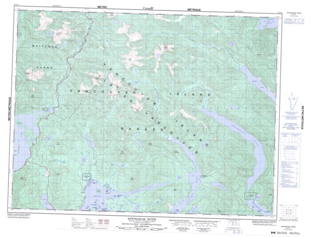 Effingham River Topographic Paper Map 092F03 at 1:50,000 scale
