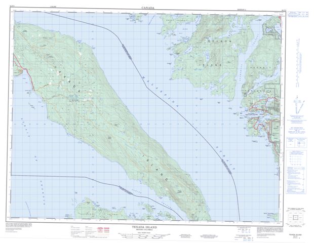Texada Island Topographic Paper Map 092F09 at 1:50,000 scale