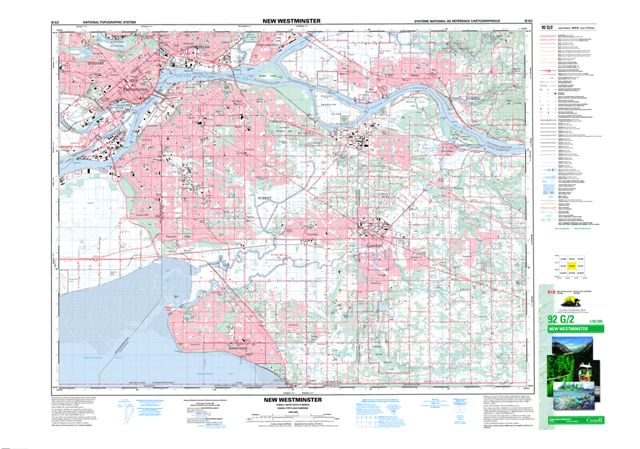 New Westminster Topographic Paper Map 092G02 at 1:50,000 scale