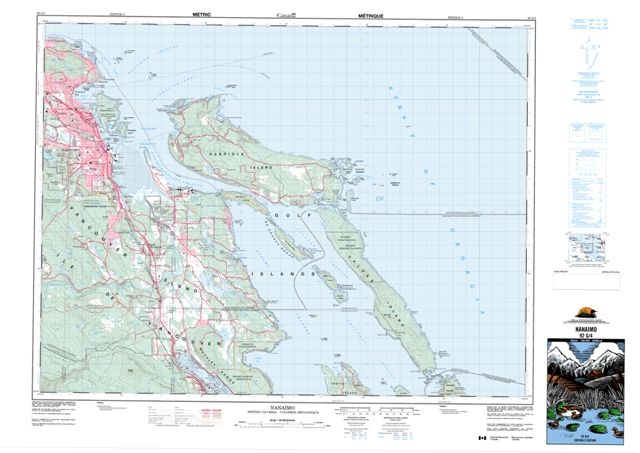 Nanaimo Topographic Paper Map 092G04 at 1:50,000 scale
