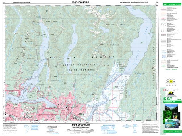 Port Coquitlam Topographic Paper Map 092G07 at 1:50,000 scale