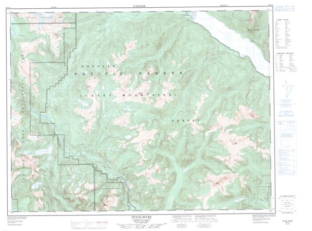 Stave River Topographic Paper Map 092G09 at 1:50,000 scale