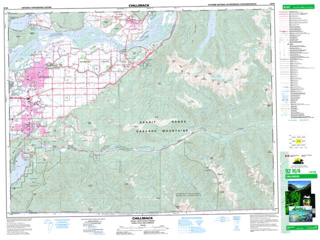 Chilliwack Topographic Paper Map 092H04 at 1:50,000 scale