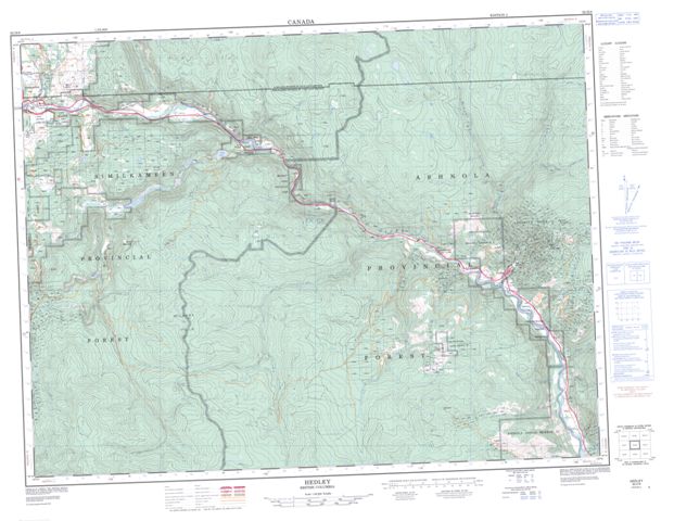 Hedley Topographic Paper Map 092H08 at 1:50,000 scale